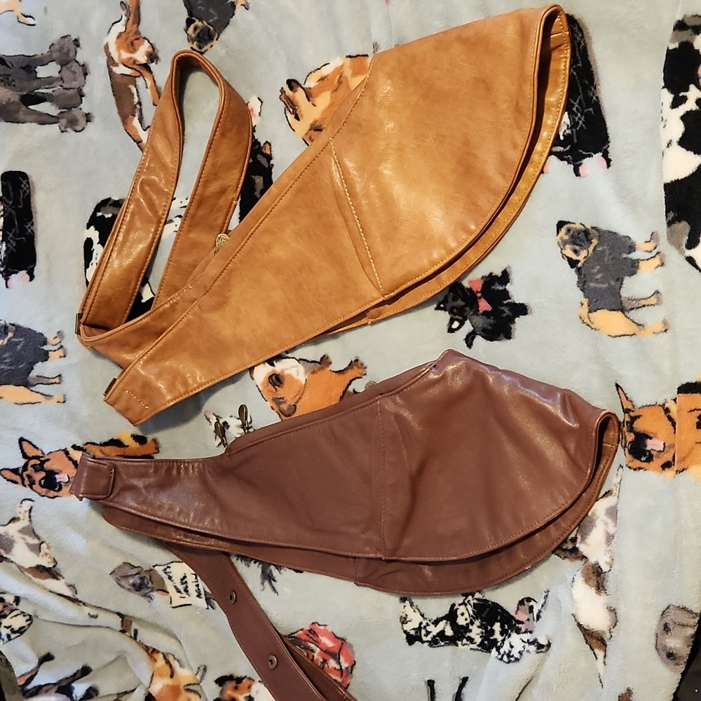 Sash Brown and Tan Sling Bags